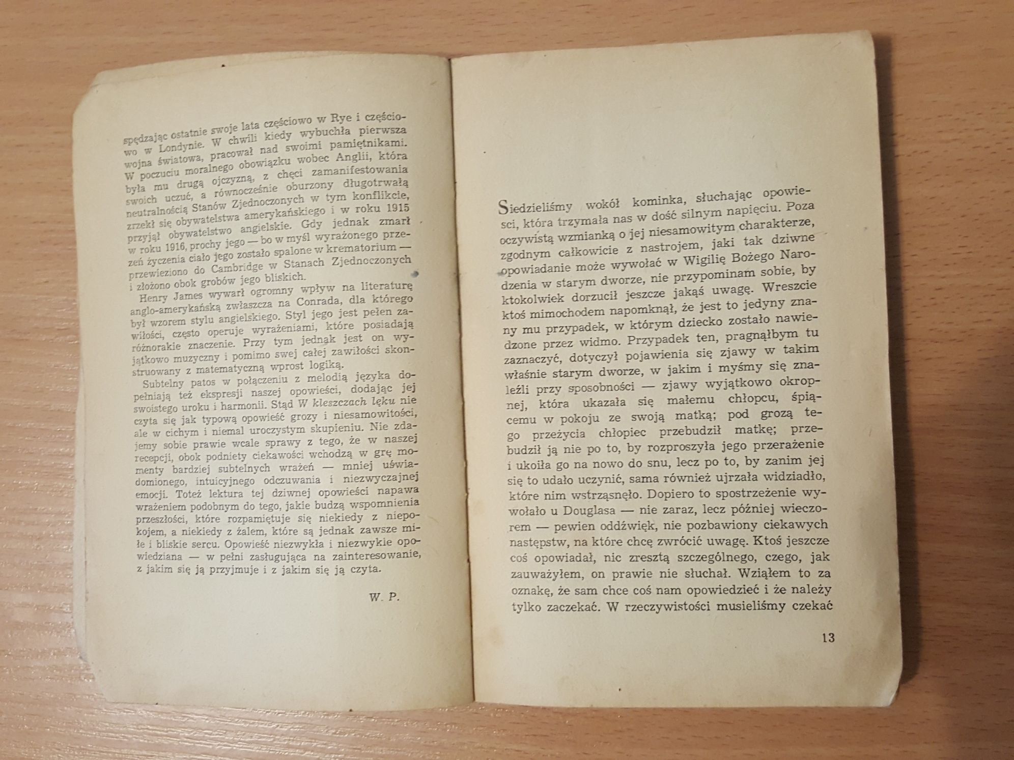 KSIĄŻKA "W kleszczach lęku" Henry James, powieść grozy, o duchach