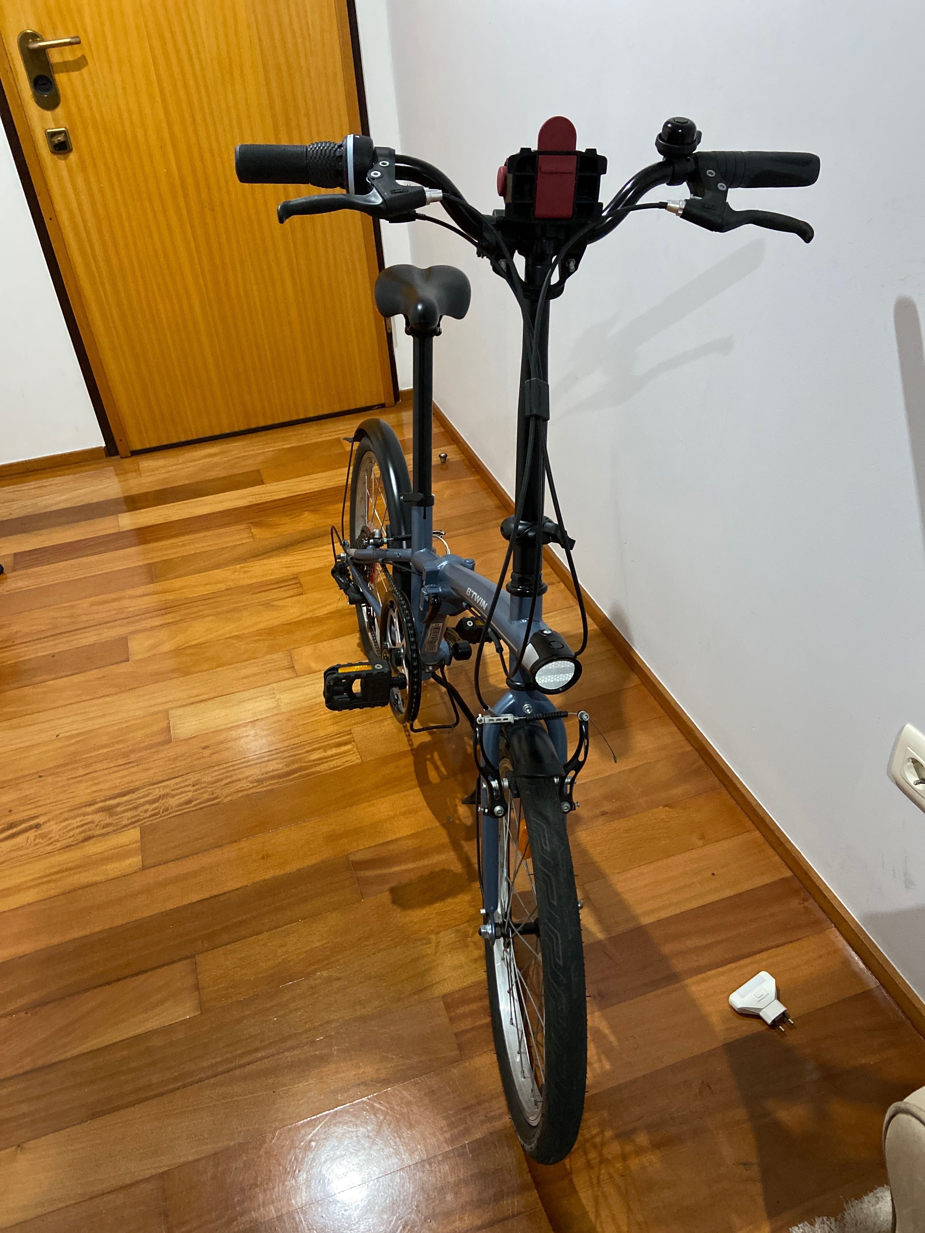 Bicicleta dobrável  btwin fold 120 +cesto, capacete, cadeado e bomba