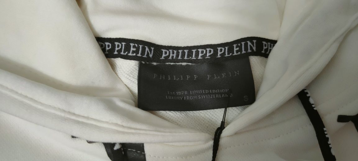 Bluza z kapturem biała S Philipp Plein