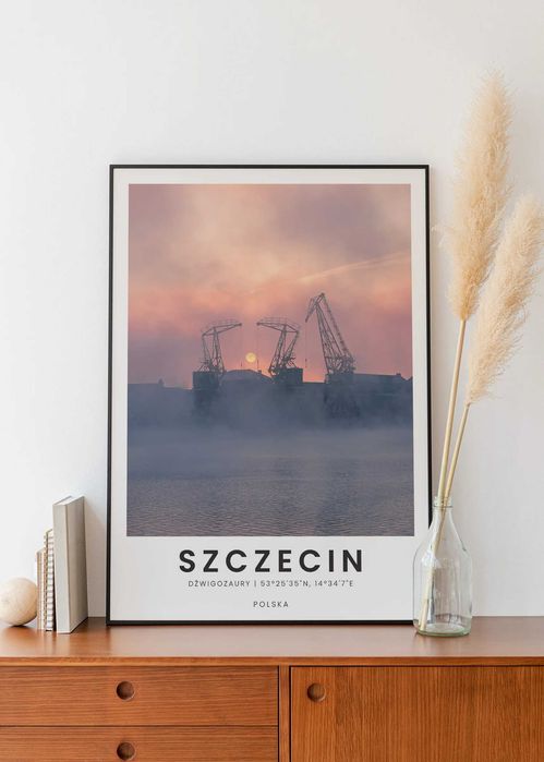 Plakat Szczecin "Dźwigozaury" 50x70cm