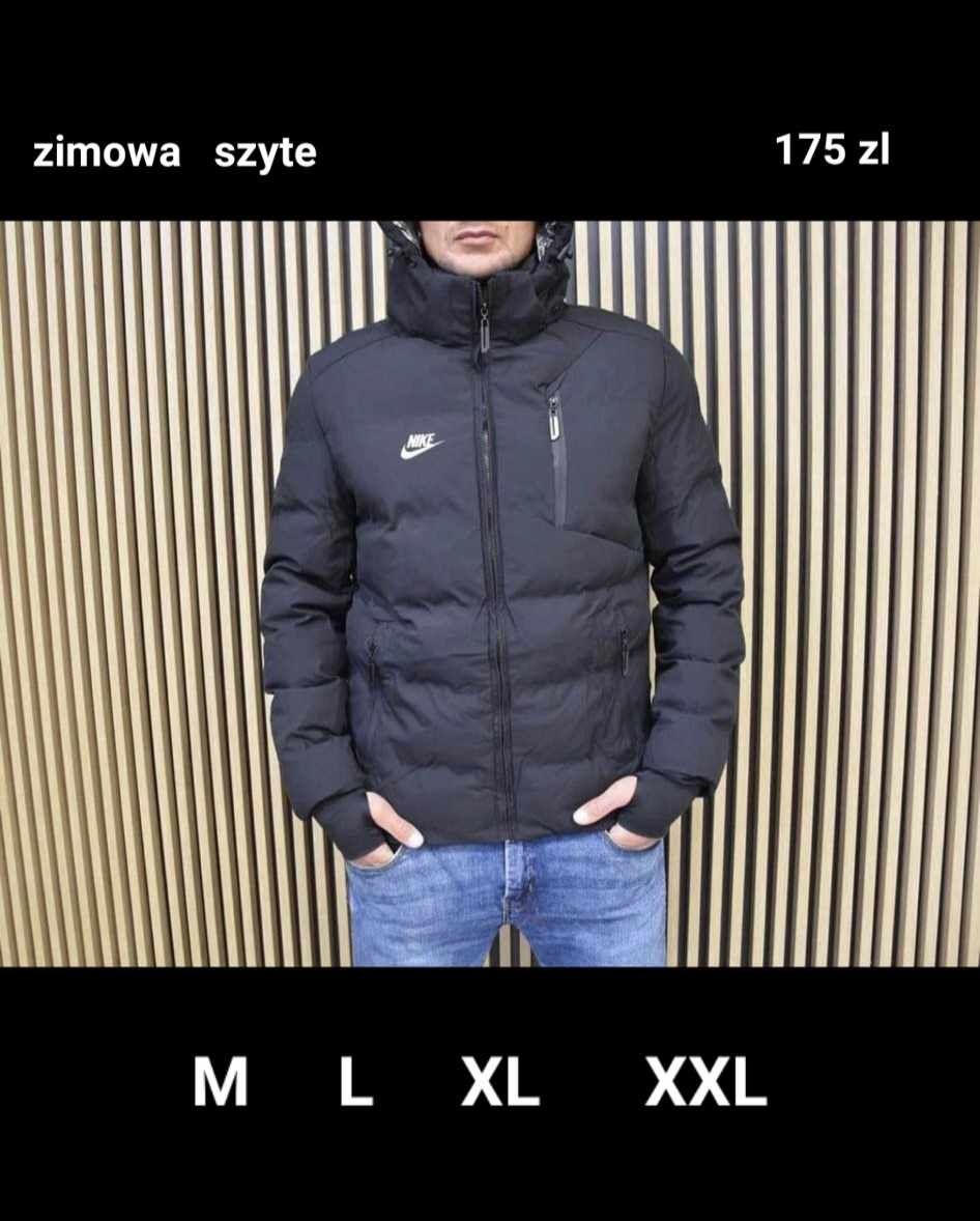 Nowa kurtka Męska Zimowa Szyte logo M L XL XXL różne modele.