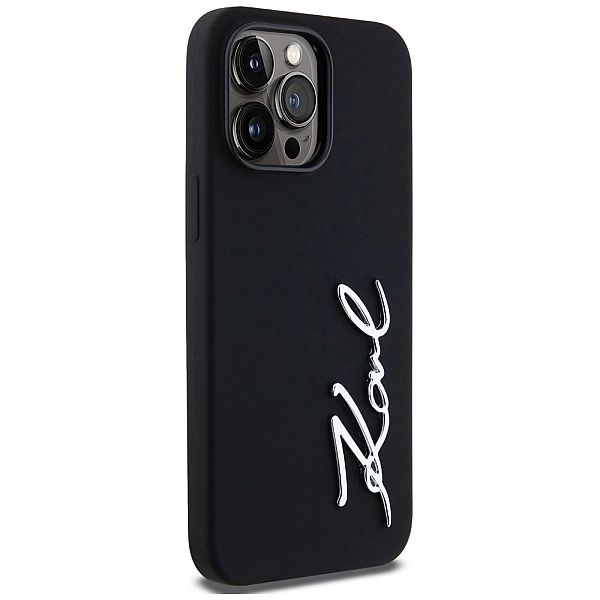 Etui Karl Lagerfeld Silicone Metal Script Logo do iPhone 14 Pro Max cz