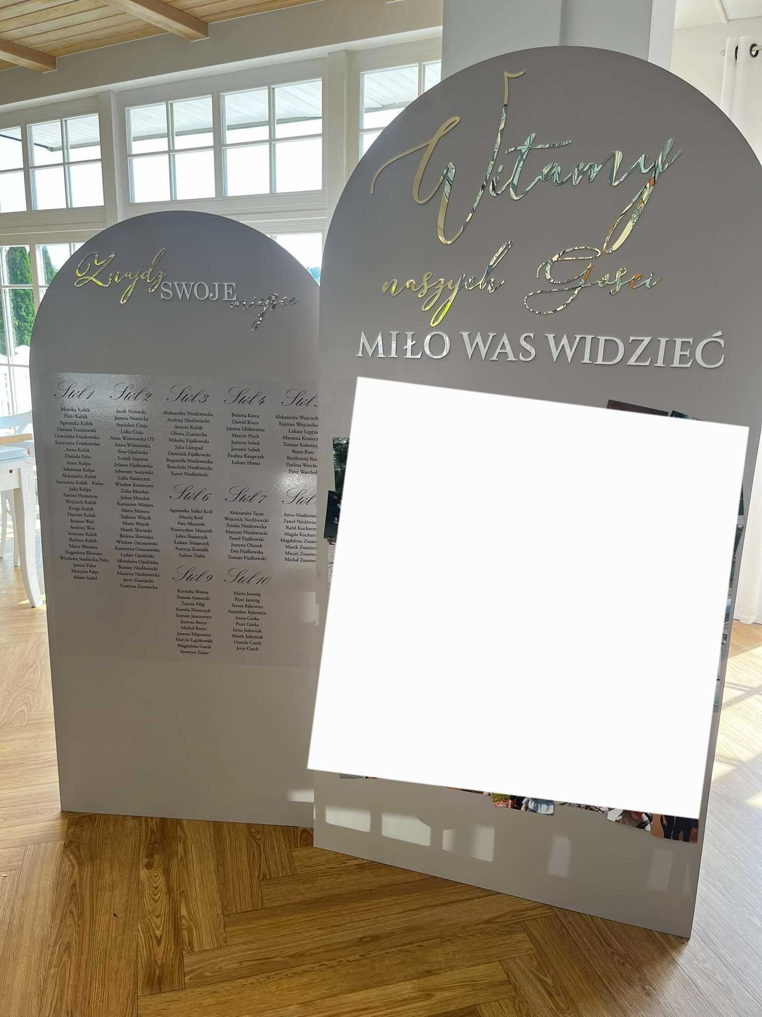 ZESTAW ŚLUB WESELE tablice powitalne/numery stołów/pudełko na koperty