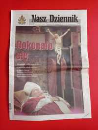 Nasz Dziennik, nr 78/2005, 4 kwietnia 2005, Jan Paweł II nie żyje