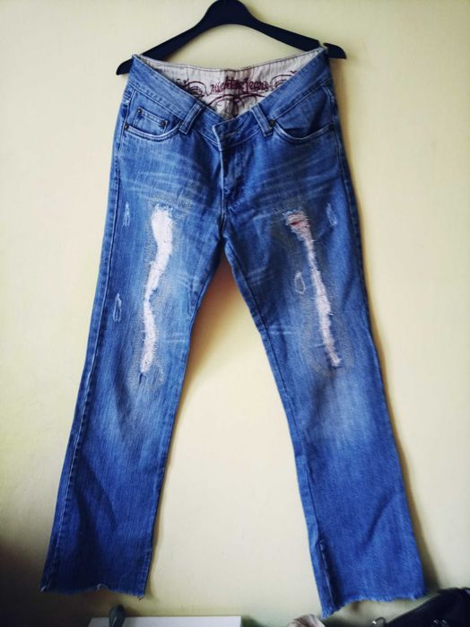 Spodnie jeansy damskie , S, M, dzwony , Michino