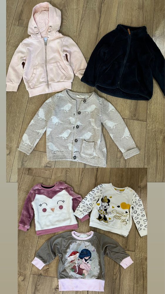 Zestaw/paka ubrań dla dziewczynki Zara,HM,Reserved, r.80 jesień