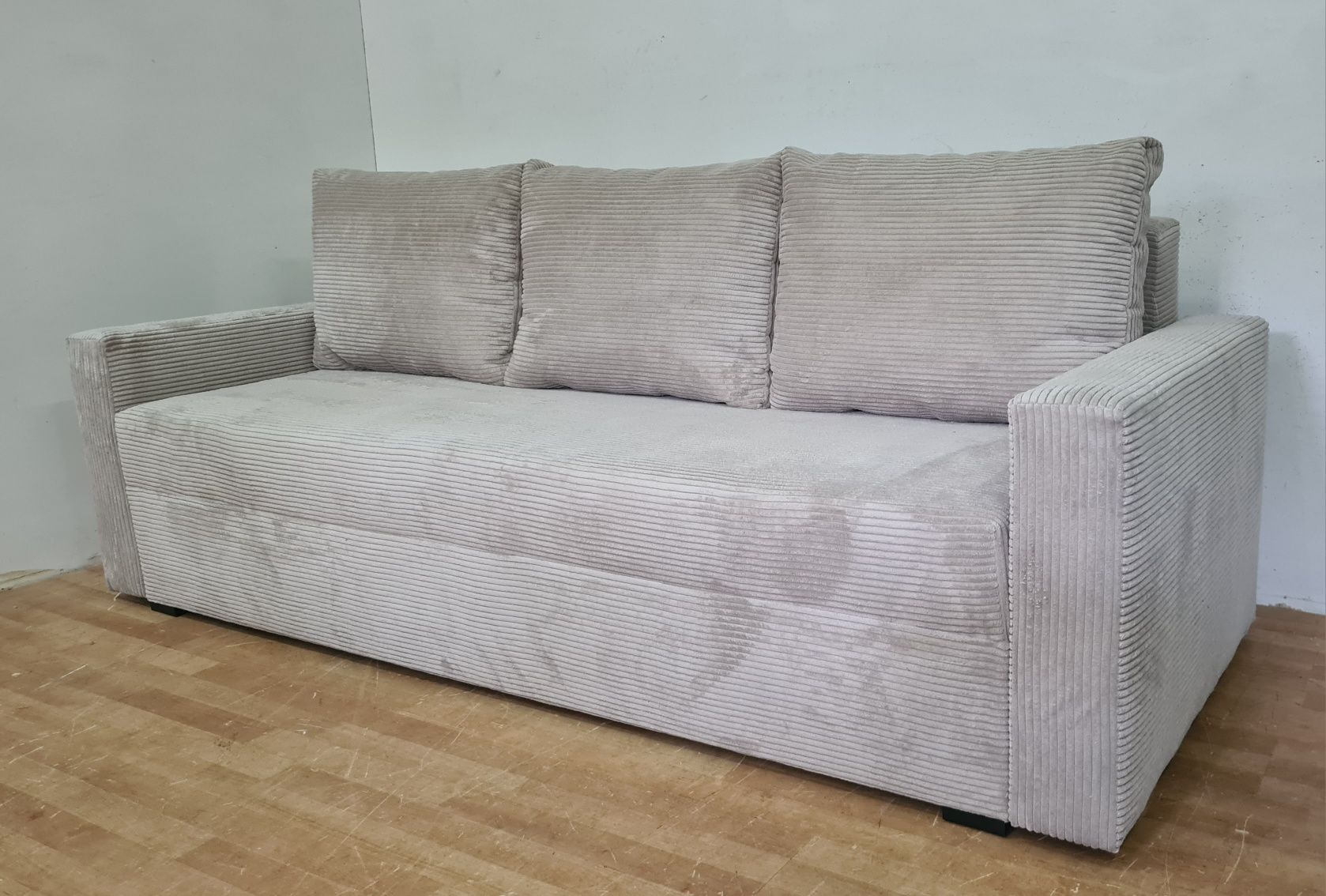 Nowa sofa sprężyny automat sztruks welur plusz kanapa wersalka tapczan