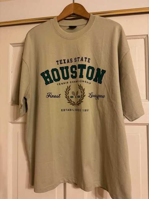 T-shirt koszulka  męska L Carry z krótkim rękawem nadruk Texas khaki