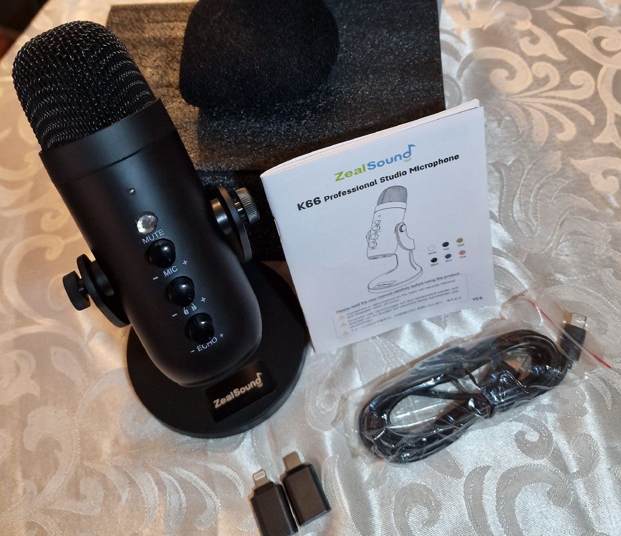 ZealSound K66 profesjonalny Mikrofon pojemnościowy