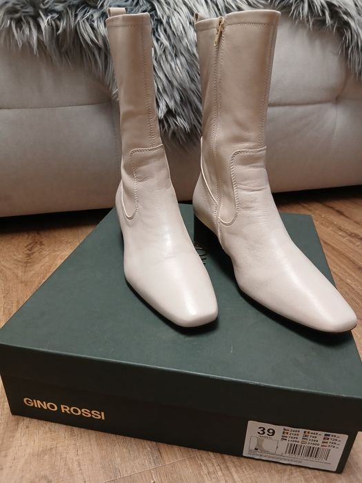 Skórzane, eleganckie buty Gino Rossi rozmiar 39 jak nowe!