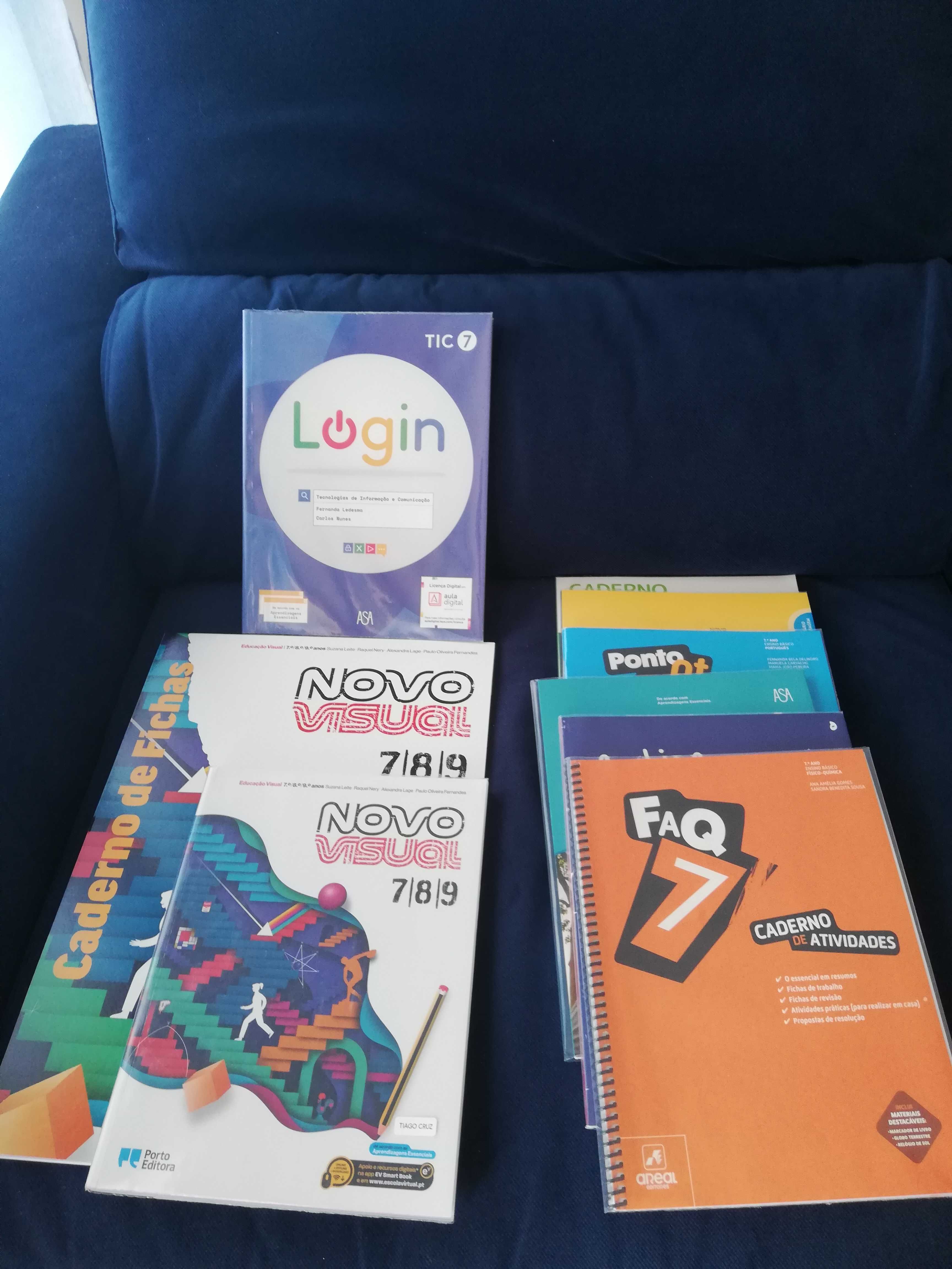 7. ano Cadernos de Atividades novos, com encapamento Staples