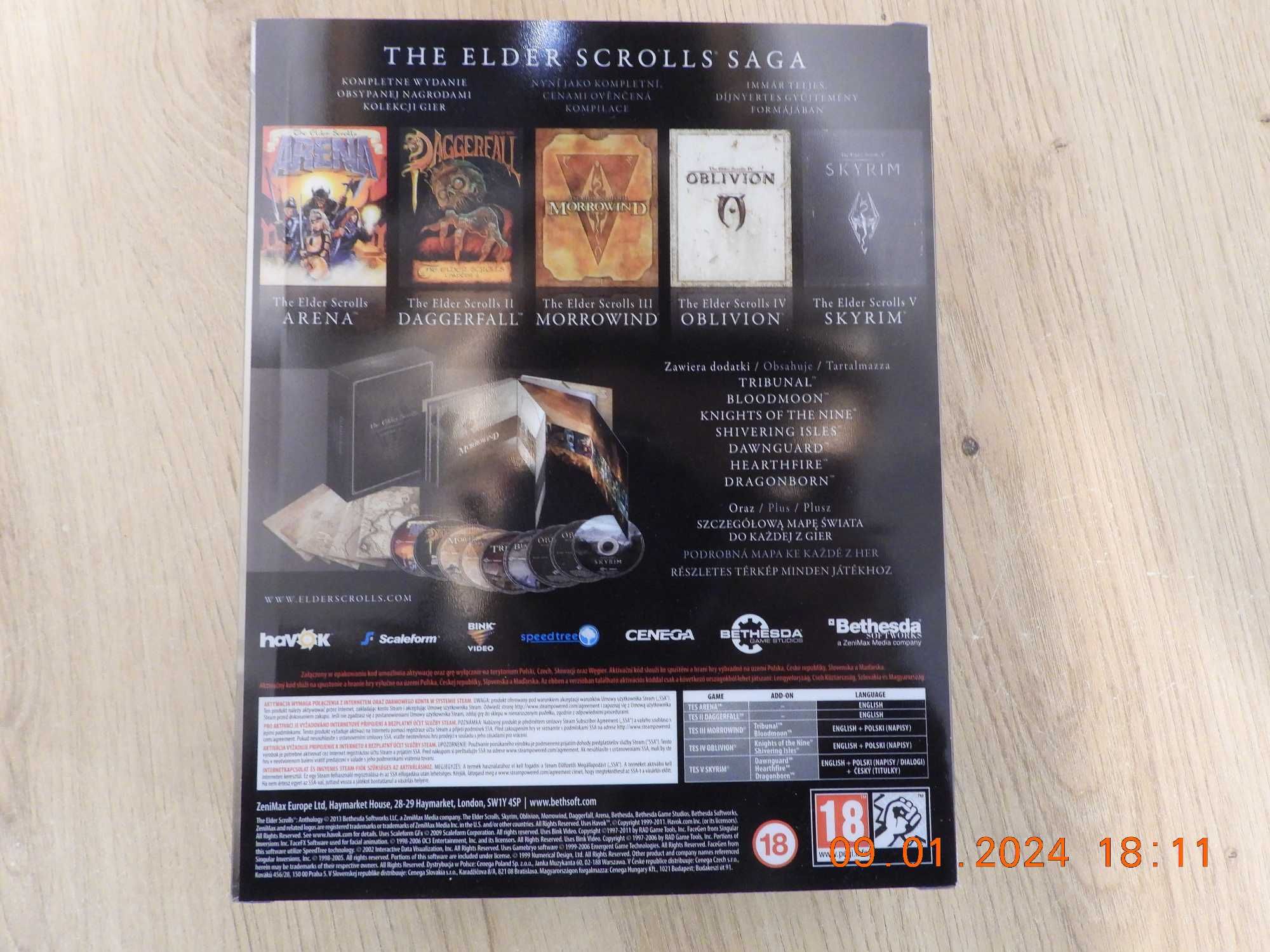 The Elder Scrolls Anthology.  PC.  Edycja Kolekcjonerska.  NOWA!!!