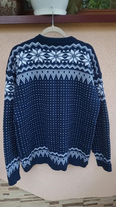sweter z dodatkiem wełny wool kardigan norweski xl xxl xxxl  44