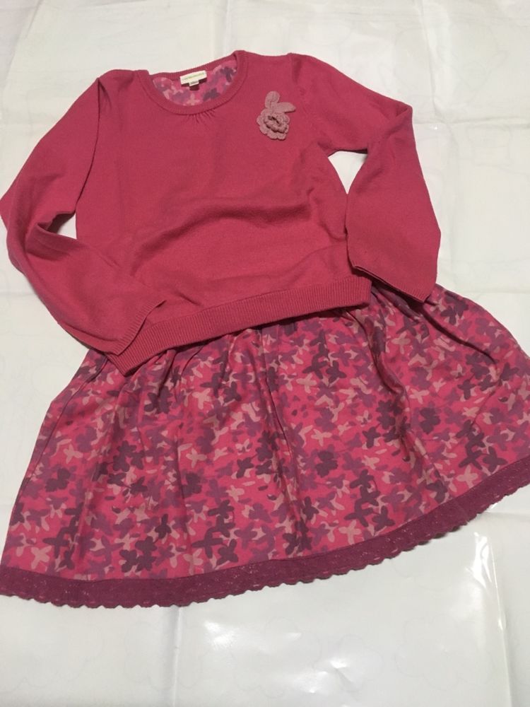 Conjunto primaveril camisola/saia vertbaudet 8anos