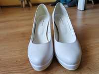 Białe ślubne buty rozmiar 38 nowe
