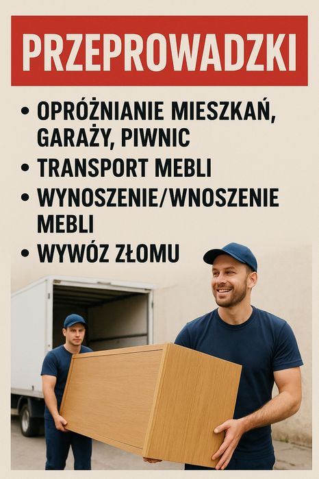 Przeprowadzki, transport, opróznianie mieszkań