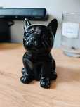 Czarna skarbonka buldog figurka otwierana