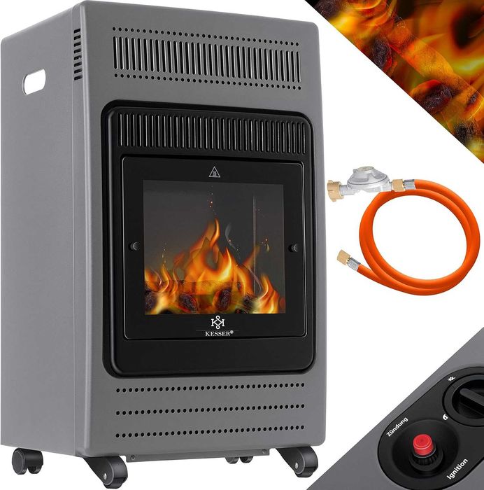 Grzejnik gazowy z regulatorem ciśnienia gazu KESSER 1900/3400W szary