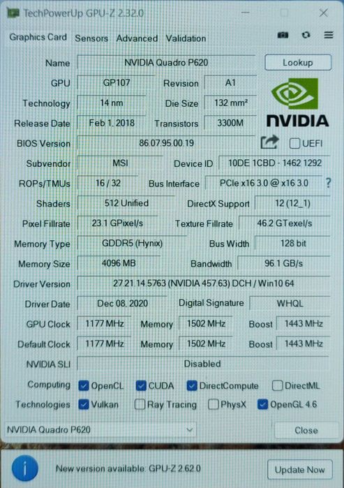Ноутбук MSI Workstation WF65 10TH i7-10750H/16Gb/SSD/nVidia P620 4Gb