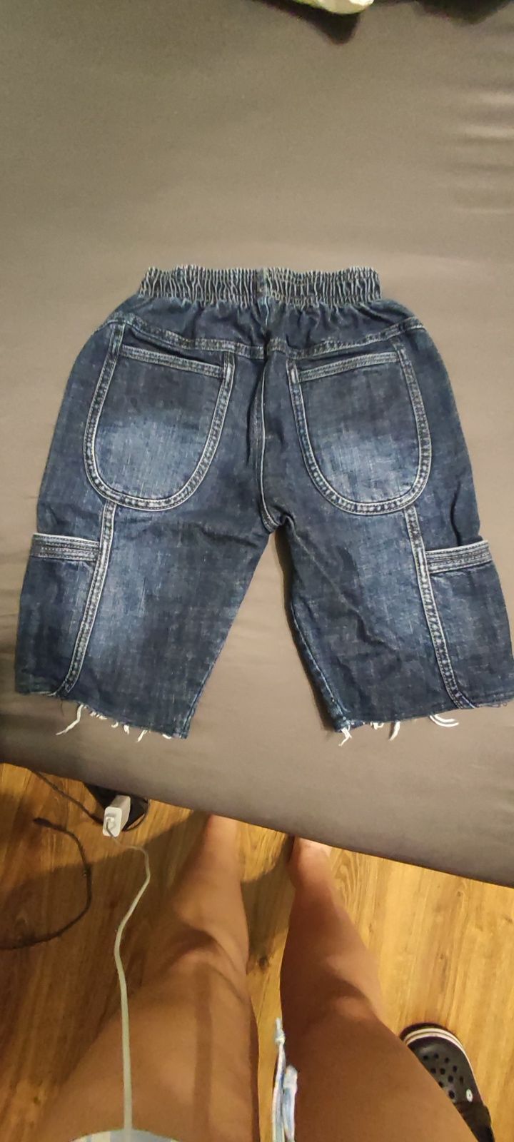 Spodenki krótkie jeansowe dla chłopca 122 cm