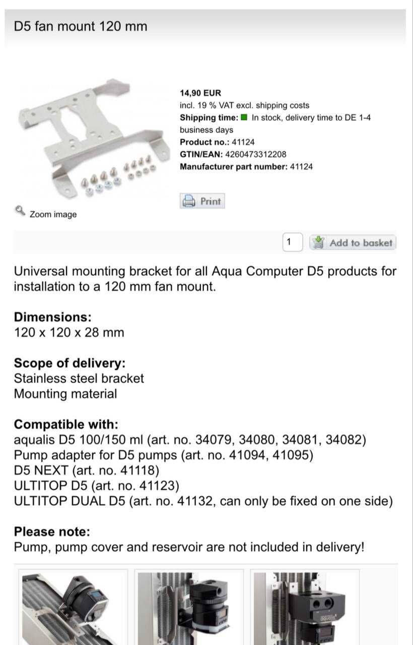 Резервуар Aqualis D5 150ml Aqua Computer