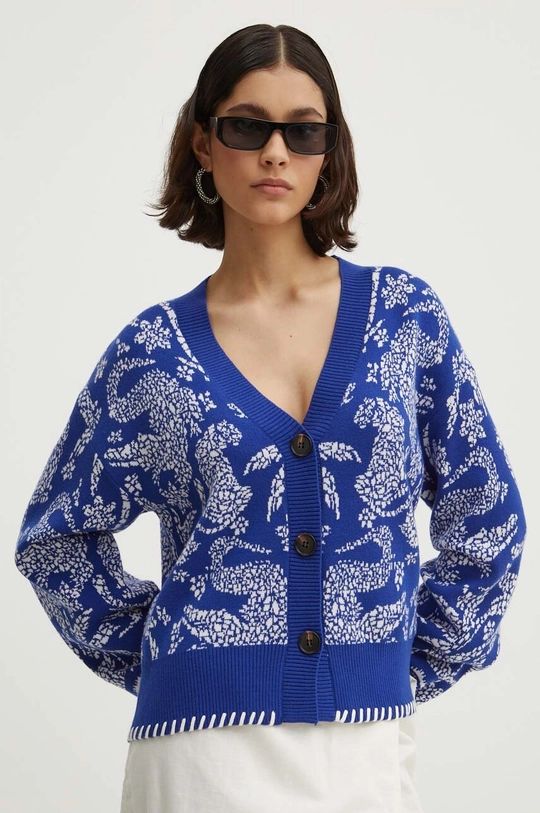 Sweter rozpinany niebieski Never Fully Dressed XL