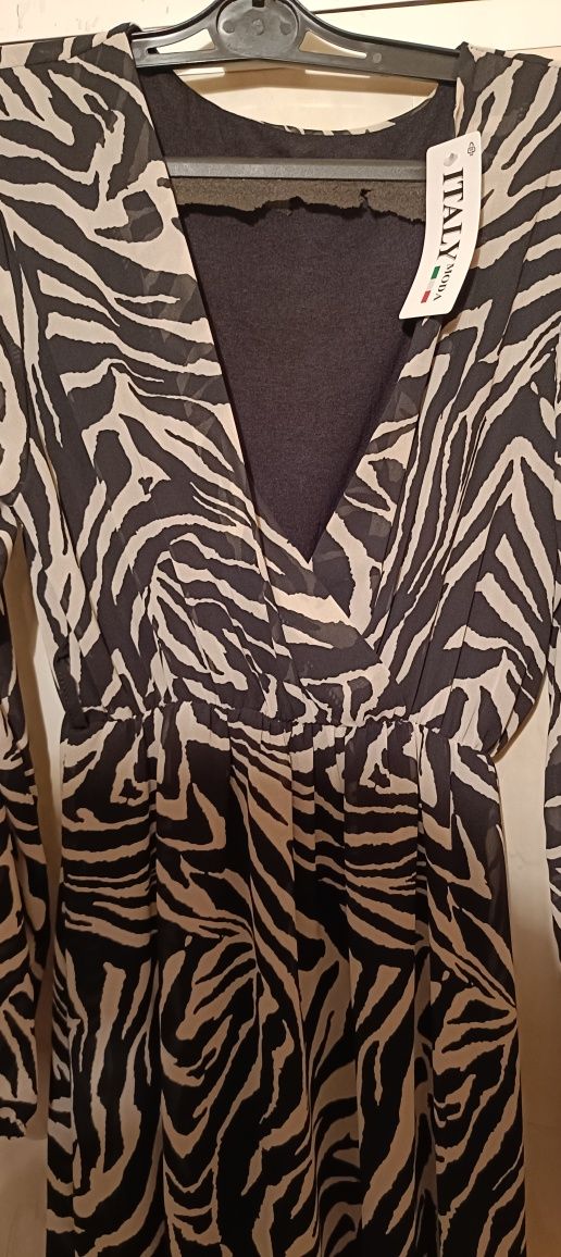 Sukienka maxi zebra