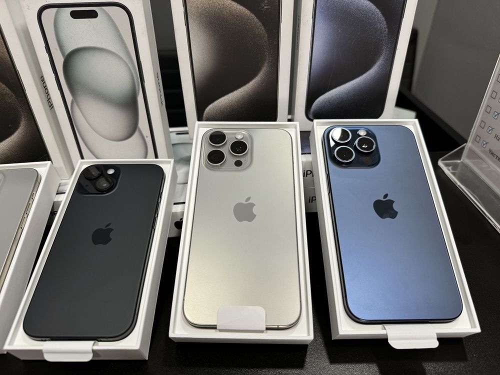 Used iPhone 15 / 15pro / 15 pro max 128/256/512gb 1T + Гарантія