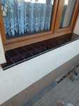 Parapet ceramiczny z płytek dl.24cm ciemny brąz