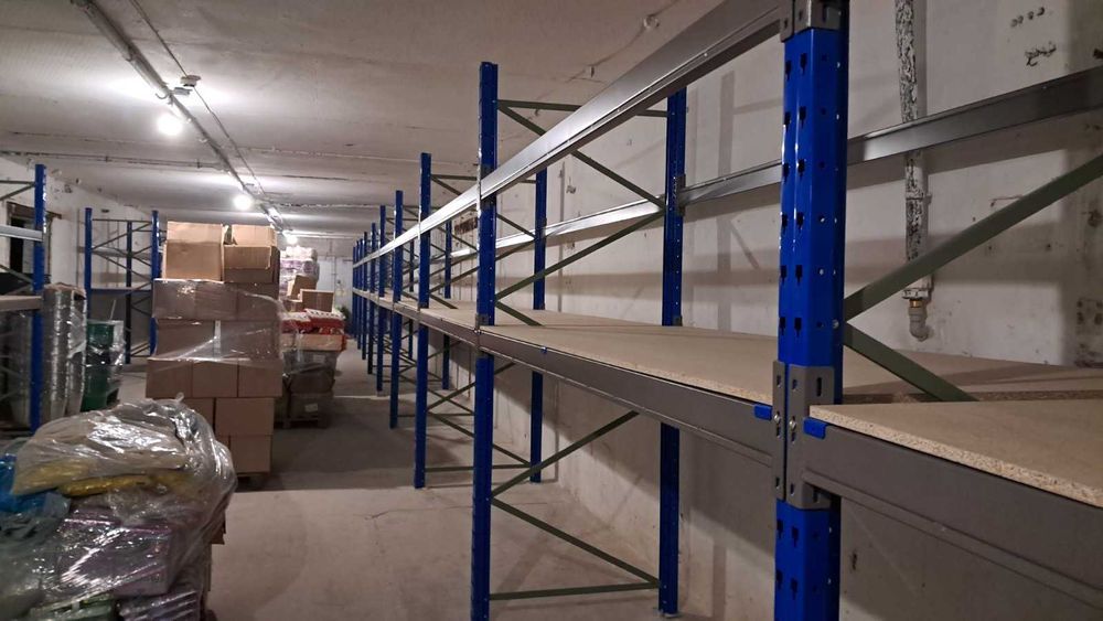 ящики для складу, палетні стелажі, поличкові, полочные, нові та бу