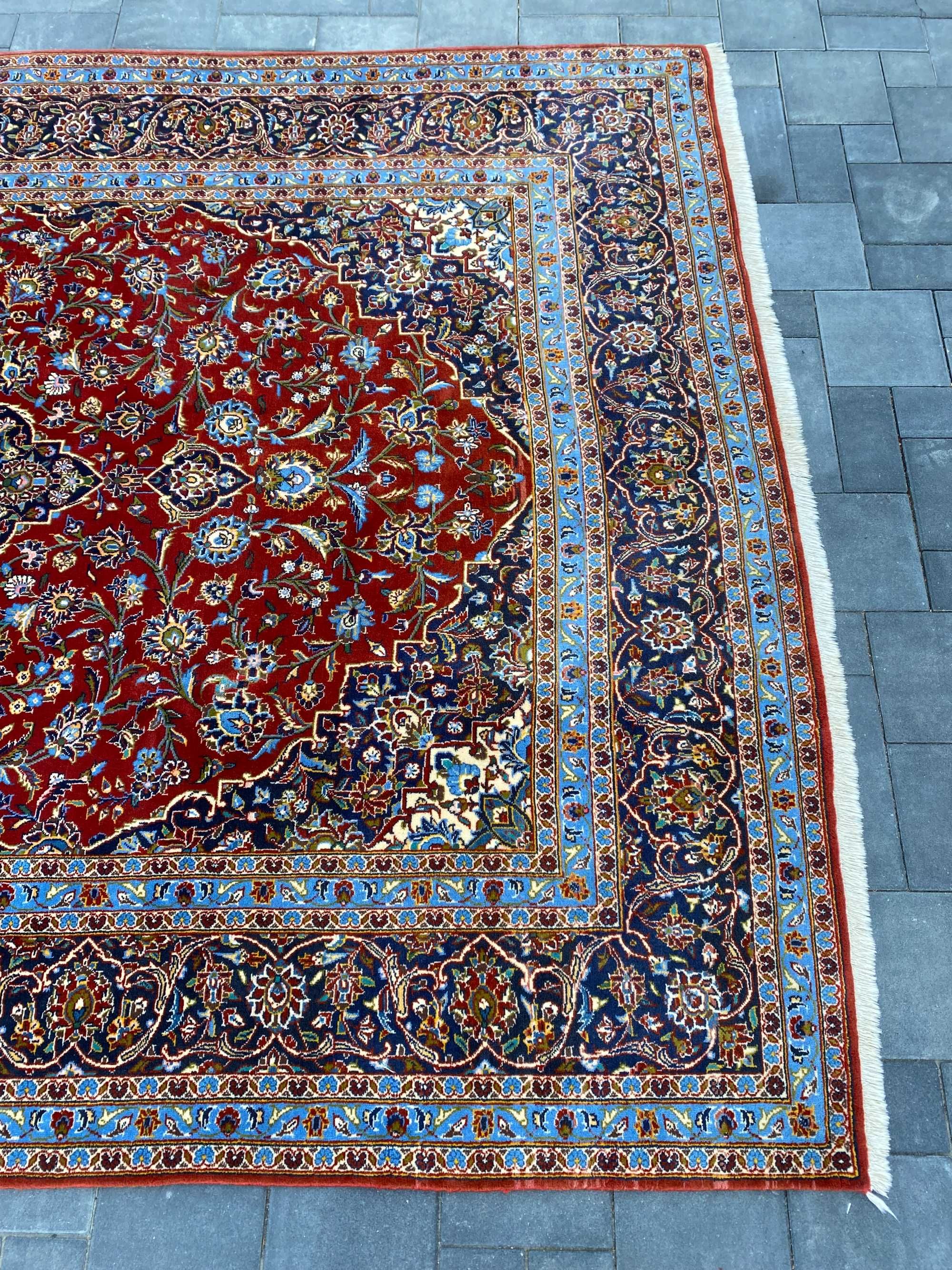 Keshan Perski Dywan Wełniany Ręcznie Tkany Iran 310x195