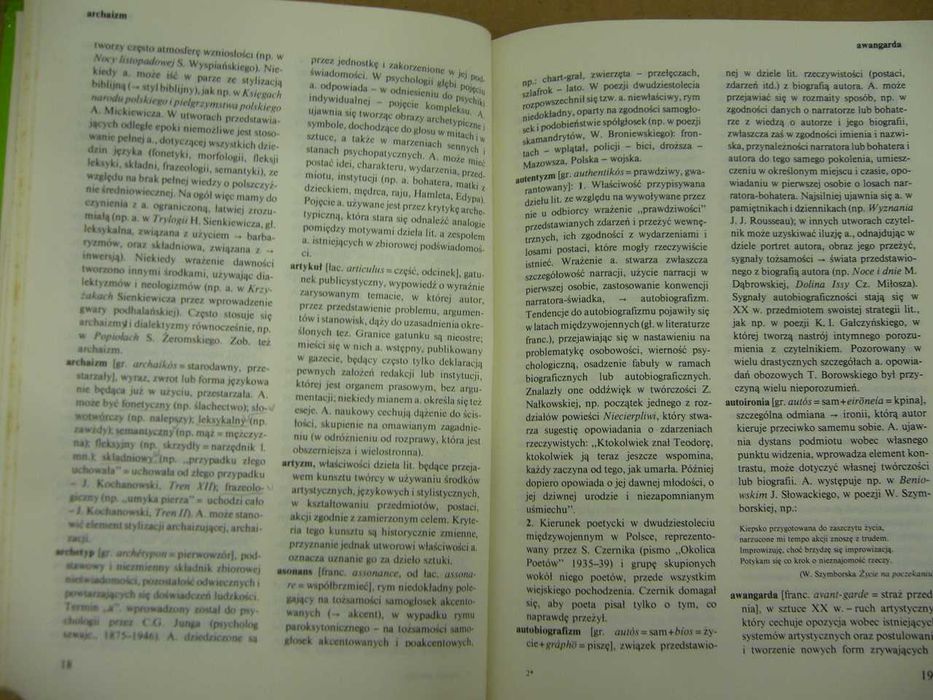 Terminy literackie słownik szkolny