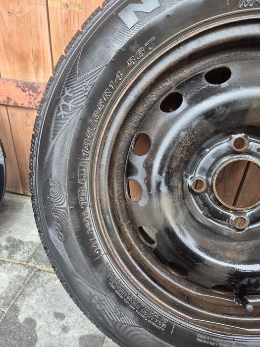 Felgi stalowe R14 + opony zimowe Peugeot/Citroen 4x108 65,1 mm+kołpaki
