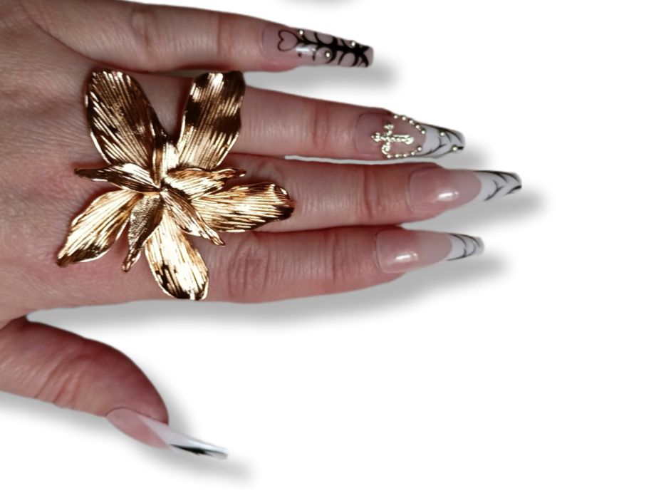 Duży regulowany pierścionek