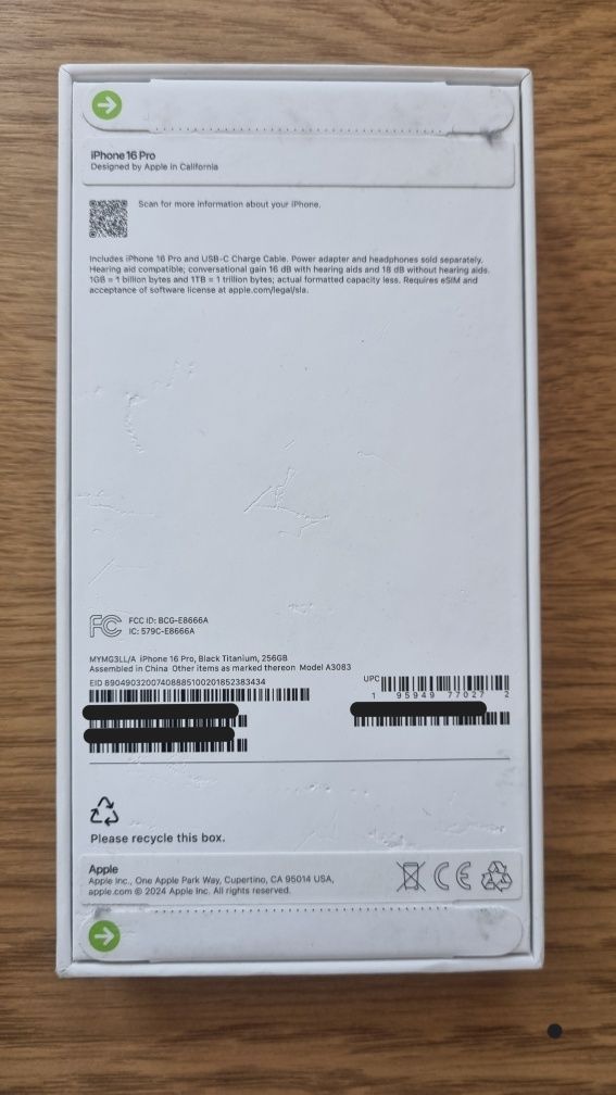 Nowy iPhone 16 pro 256GB