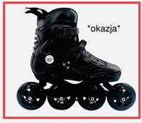 Rolki regulowane Optima Black 39-42 Kauczukowe *okazja*