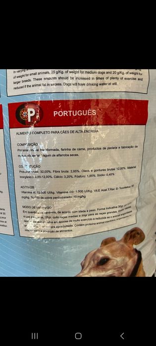 Ração  Tolecam pos  alta energia