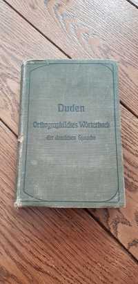 Książka rok 1911 "Ortografia" Duden - 112 letni unikat w j. niemieckim