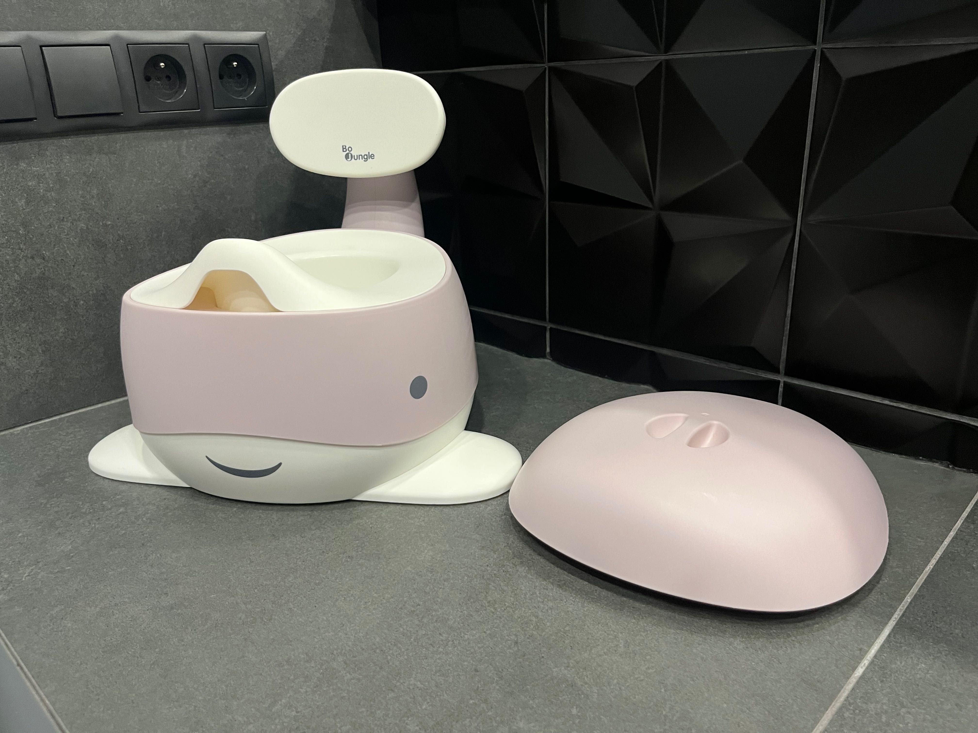 Nocnik Bo Jungle wieloryb ergonomiczny pudrowy róż B-Whale