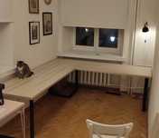 Duże biurko narożne loft