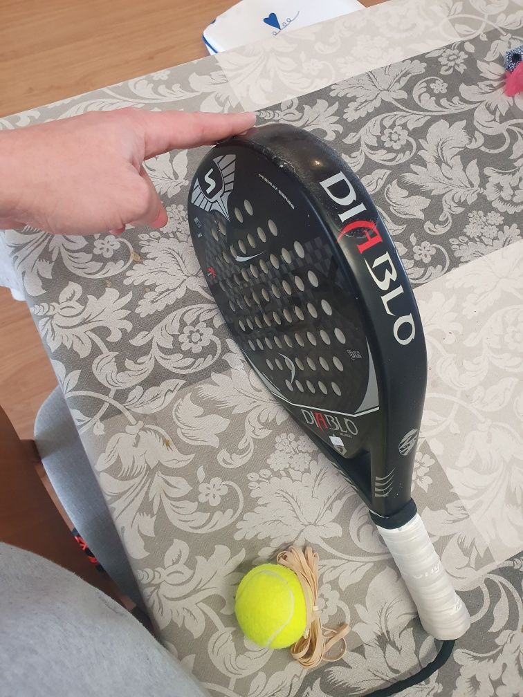 Pala padel Siux diablo reparada