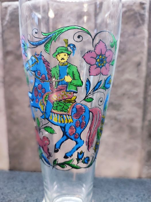 Kufel vintage ręcznie malowany