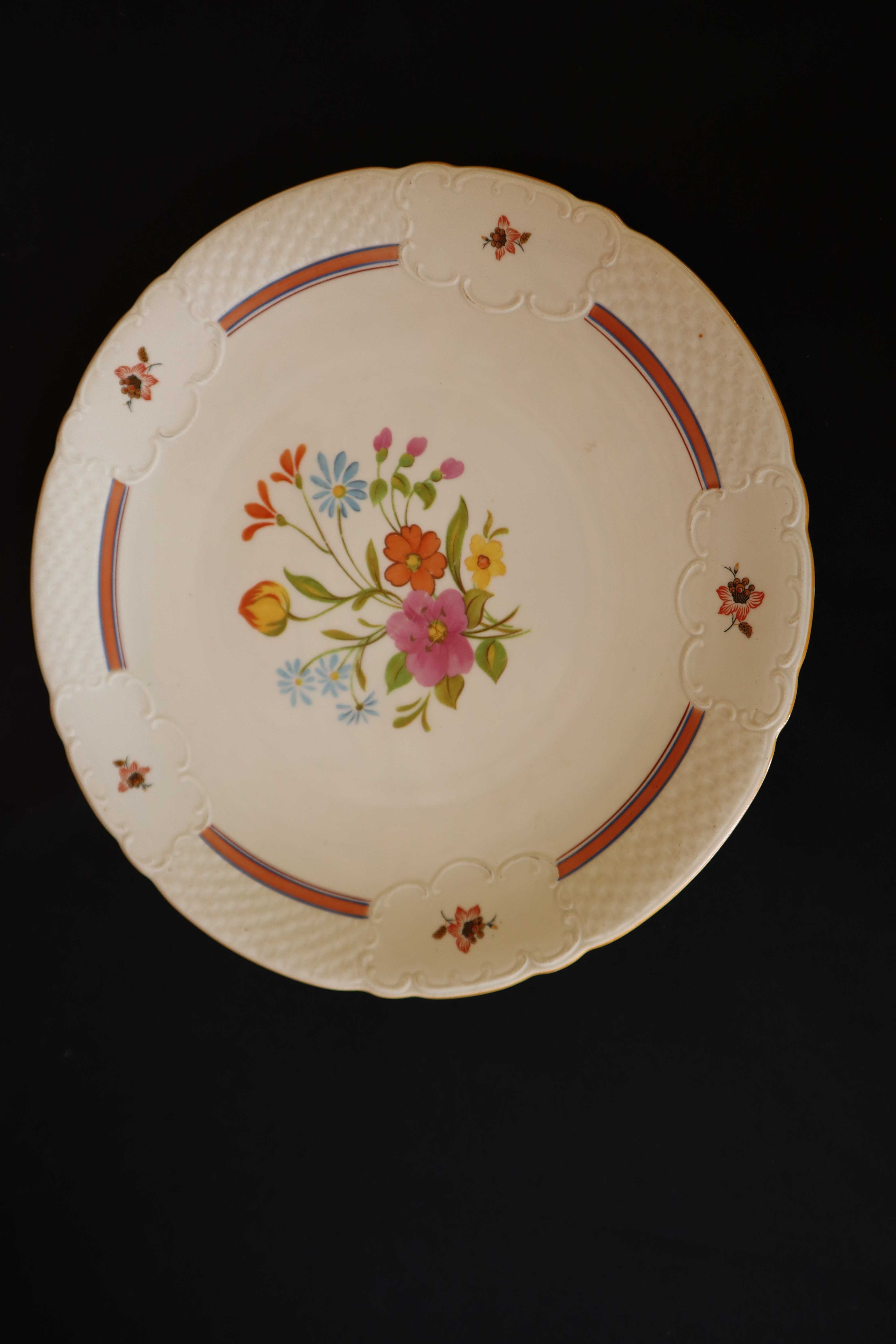 Patera porcelana Chodzież polne kwiaty B090204