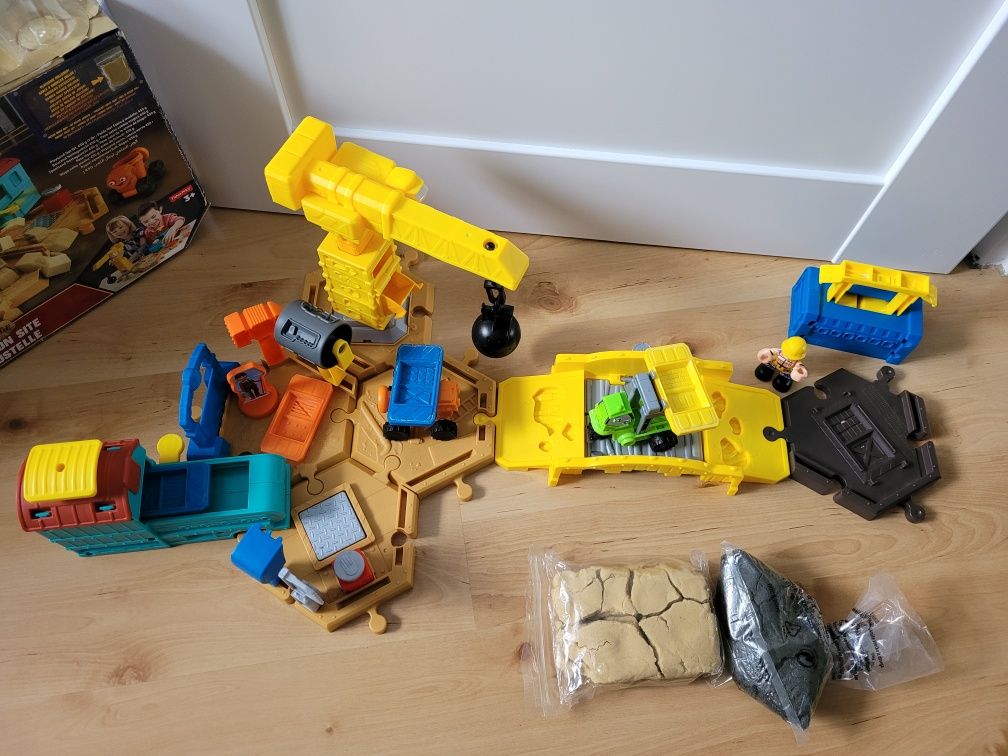 Bob Budowniczy plac budowy naprawa mostu piasek kinetyczny FisherPrice