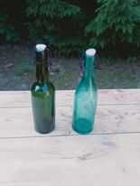 Stare szklane butelki z PRL-u