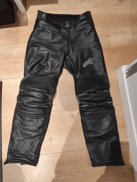 Calças moto pele Alpinestars homem tam. 48