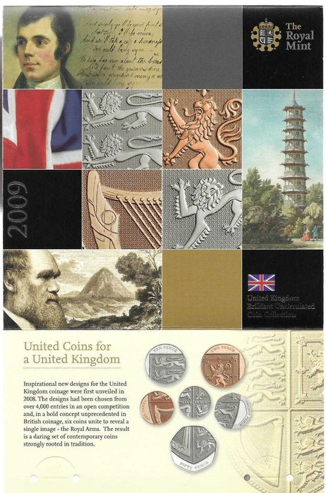 Inglaterra - - - "Carteira Anual BNC-2009" - - - - - Moedas
