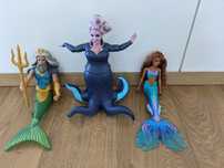 Zestaw 3 lalek mała syrenka Arielka Urszula Tryton HND28 Disney 30 cm