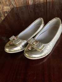Туфлі для дівчинки золоті святкові 32