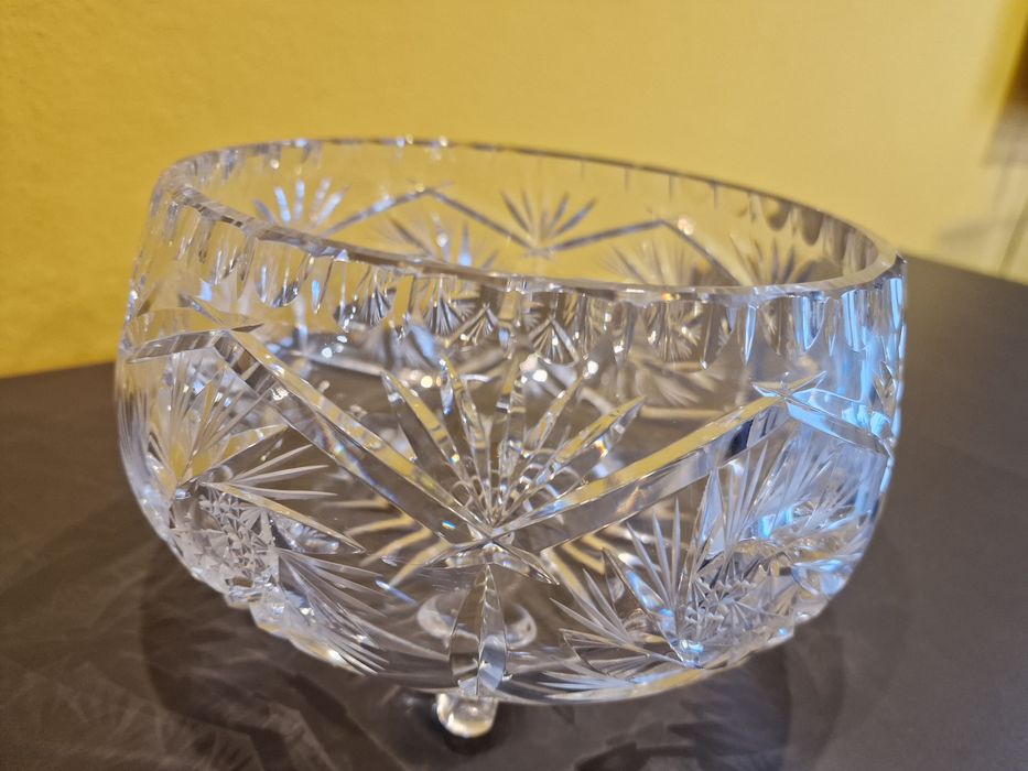 Kryształy PRL Kryształowe talerzyki i misy